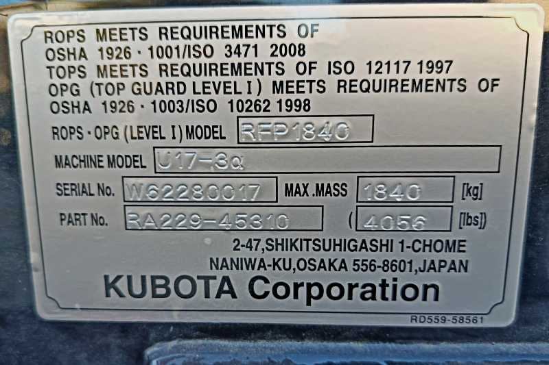 OmecoHub - Immagine KUBOTA U17-3a